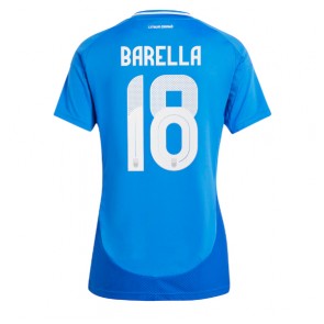 Italien Nicolo Barella #18 Hemmatröja Kvinnor EM 2024 Kortärmad